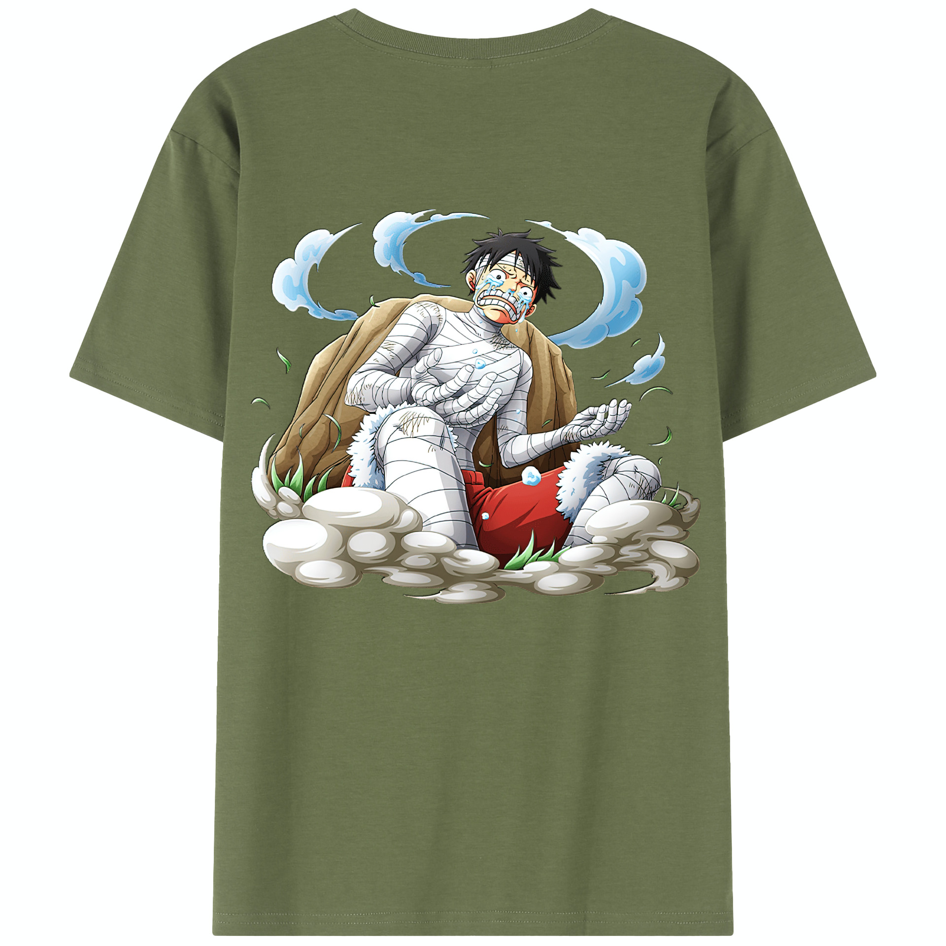 ワンピース モンキー・D・ルフィ ONE PIECE Monkey D. Luffy 綿100％半袖Tシャツ（背面プリント）